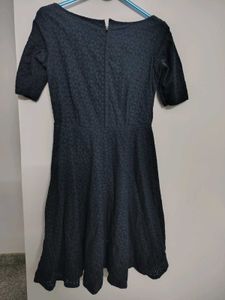 Elegant Navy Lace Dress