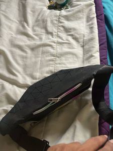 Geometric Black Belt Bag