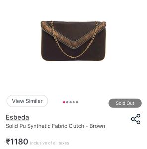 Esbeda Brown Clutch