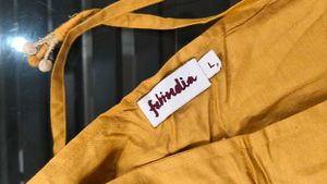 Fabindia Mustard Viscose Silk Palazzo
