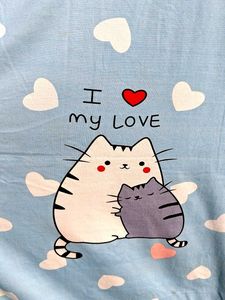 Oversized Long Fit Tshirt , Cute Chibi Characters