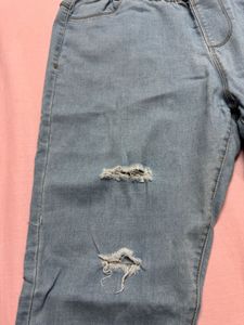 Ripped Light Wash Jeggings