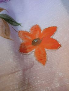 Original Hand Brush Paint Work Saree