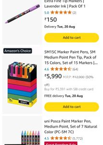 POSCA markers Set Of 15+ 2 Extra