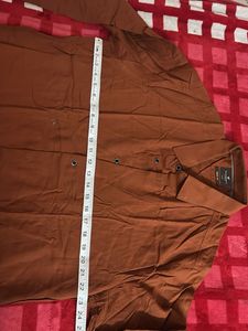 Rust Brown Modern Fit Long Sleeve Shirt