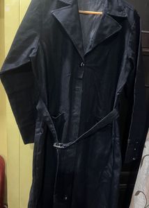 Belted Black Trench Coat