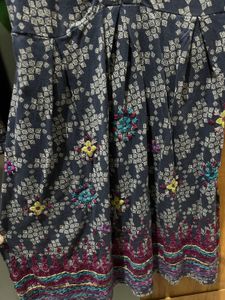 Navy Diamond Print Dress