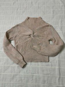 Knit Twist Front Sweater