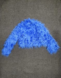 Blue Faux Fur Jacket