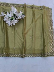 Green Organza Saree