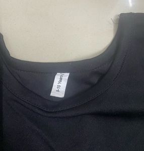 Kids Black And White Frock (6-7)
