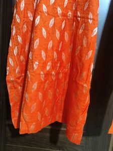 Orange Kurti With Leggings