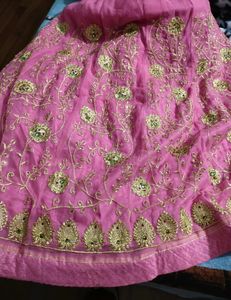 Pink Embroidered Rajputi Poshak