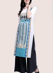 Elegant White Printed Kurta
