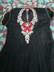 Black Anarkali Top