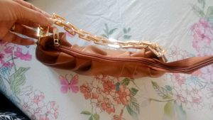 Brown Chain Handle Bag