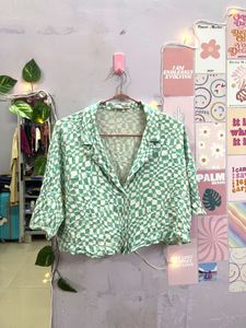 Shirt Style Crop Top