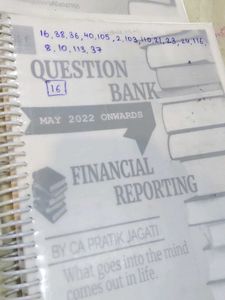 Financial Reporting Question Bank CA Final Pratik