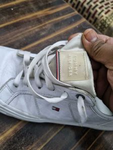White  Tommy Shoes Leather Heavy  Quality