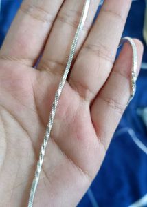 Real Silver Double Design Chain