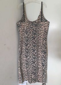 Animal Print Bodycon Strappy Dress