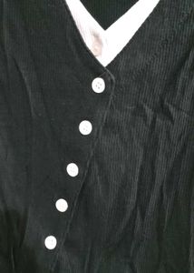Black Buttoned Cardigan