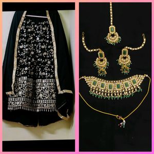 Kurta Suit With Jewellery Set