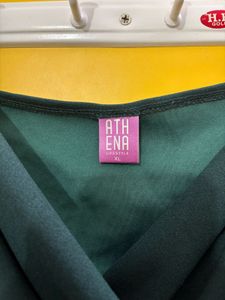 Athena Olive Green Belted Dress