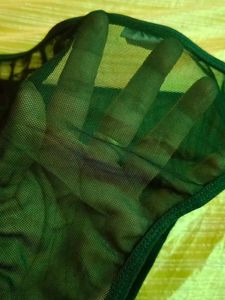 Men Sheer Black Thong