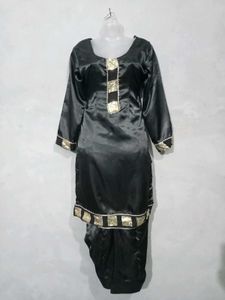 Satin Black Salwar Suit