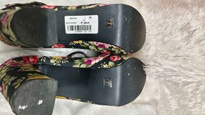 Branded Beyond Floral High Block Heels 3 Inches