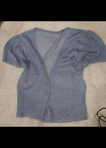 Net Top With Bow Detailing