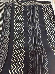 Brand New Satin Handblock Print Saree