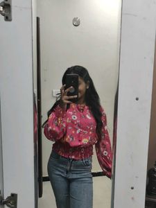 Pink Floral Top