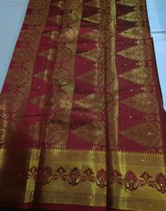 Banarsi Silk Saree With Semi Stitched  Blouse