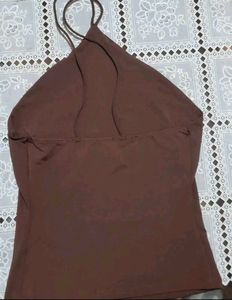 Brown Halter Top