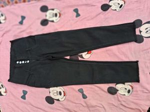 High Waist Black Jeans