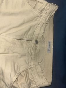 cream zara pants