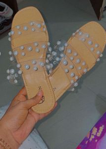 Pearl Flats Sandals