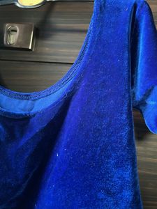Blue Velvet Blouse