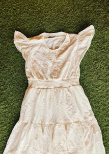 White Ruffled Dress