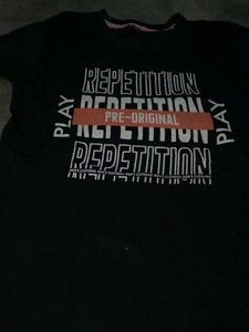 Black Graphic T-Shirt And Pant