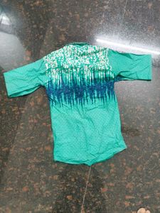 Boys Green &amp; Blue Patterned Shirt