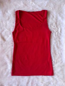 Zara Red Sleeveless Tank Top