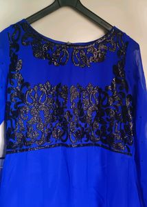 Blue Party Wear anarkali