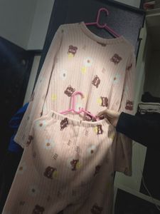 Cute Bear Print Pajama Set