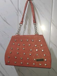 Jimmy Choo Embellished Red Bag