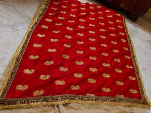 Red An Golden Combination Saree 🤩