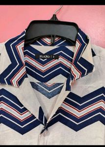 Trendy Zig-Zag Print Shirt