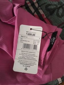 Cute Pink One Side Off Shoulder Top